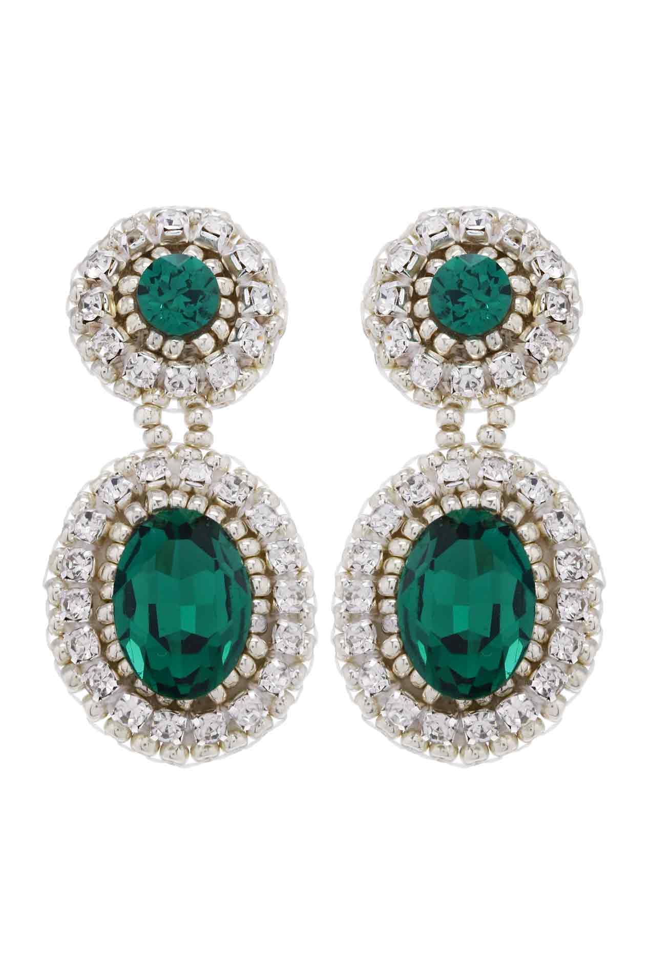 Tettiene Earrings Emerald