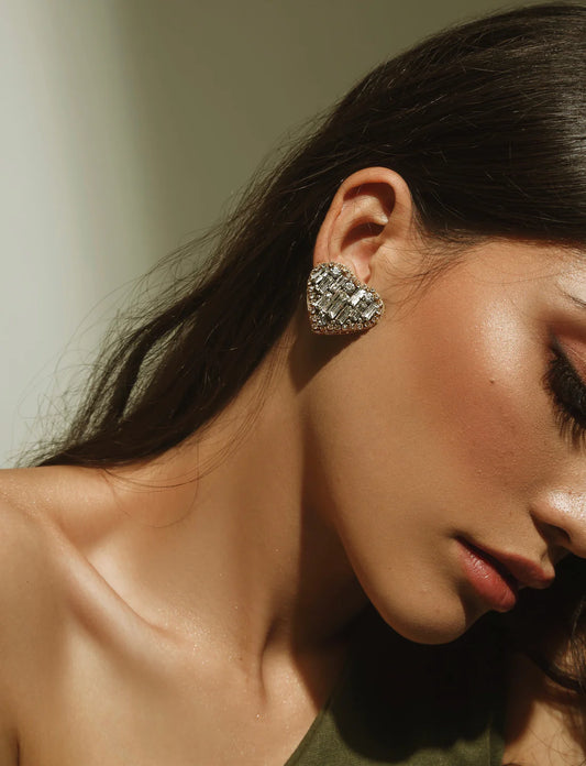 Crystal Studs Silver