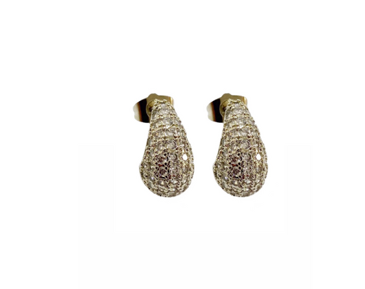 Drop Silver Studs