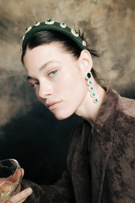 Fiesta Zafiro Earrings Emerald