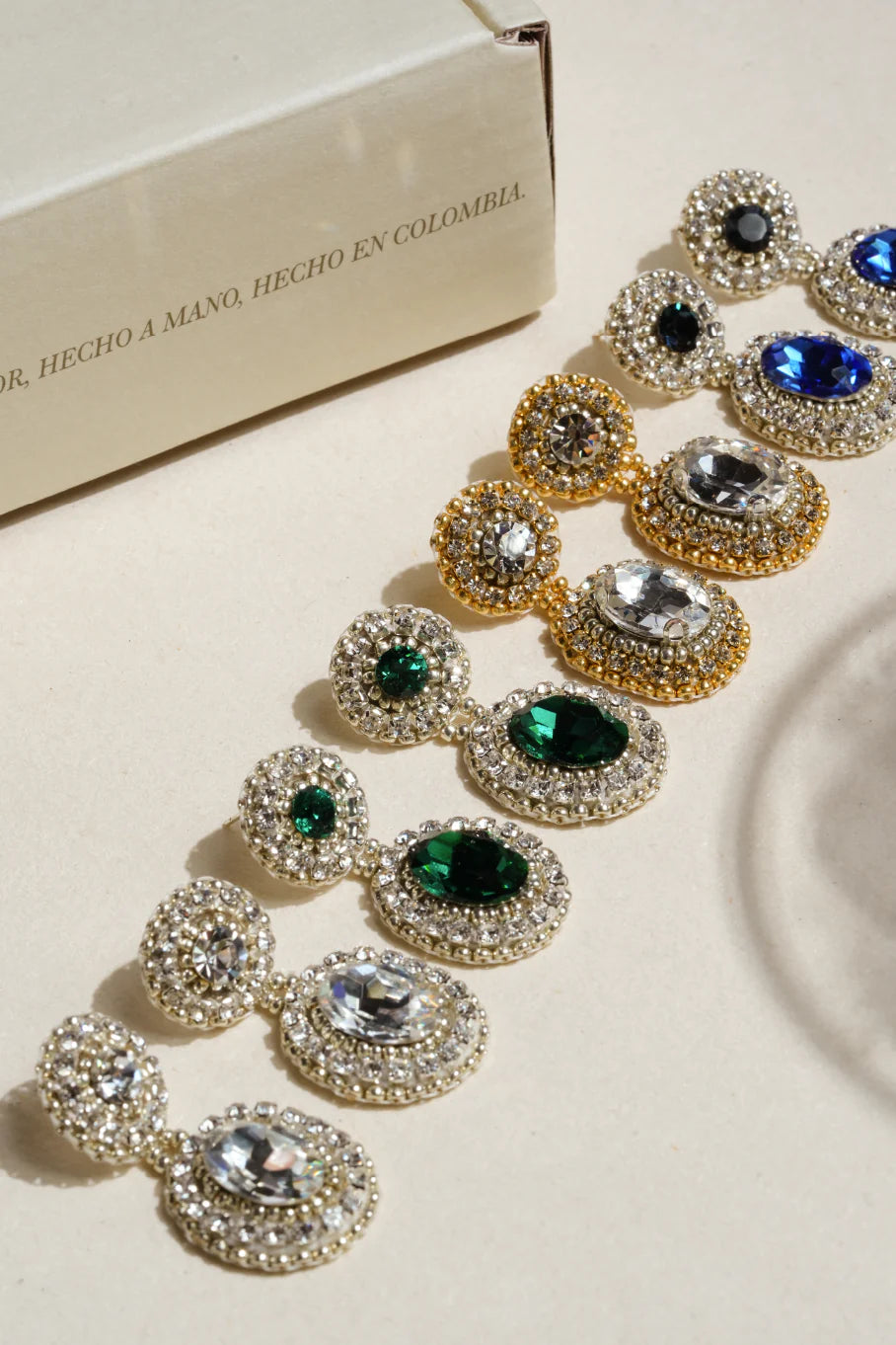Tettiene Earrings Emerald